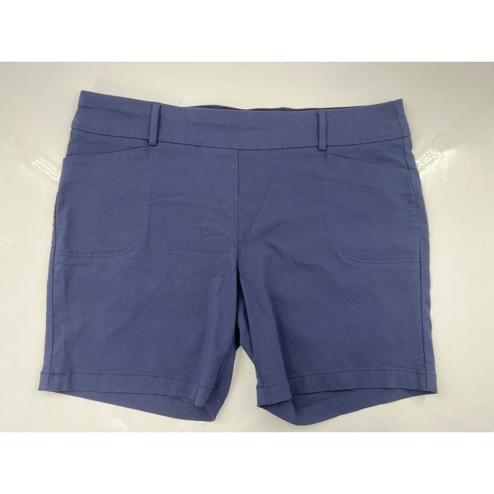 Ben Hogan Womens Navy Blue Performance Golf Shorts XXL Flat Front Stretch